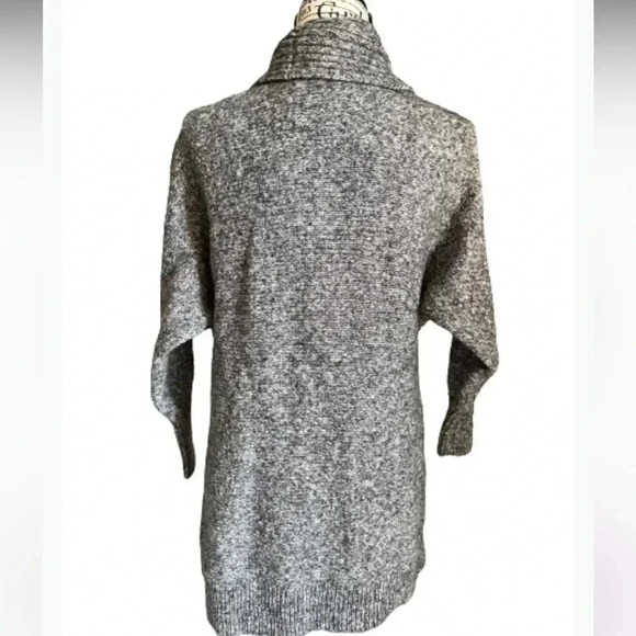 Chaps Gray Cardigan Sweater Gray Oversized Collar Size Small. Nwt - Picture 2 of 8